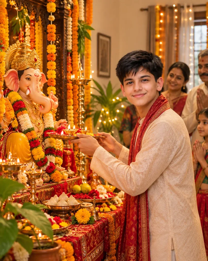 lord-ganesh-home-pray-ai-prompt